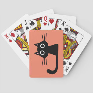 Jeu De Cartes Cute Chat Kitty Noir - Drôle Feline Lover's