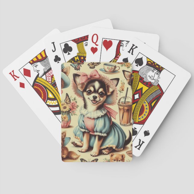Jeu De Cartes Cute Chihuahua Peinture Chiot (dos)