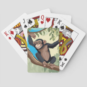 Jeu De Cartes Cute Chimpanzé