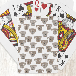 Jeu De Cartes Cute chocolat Labrador Retriever Chien Aquarelle