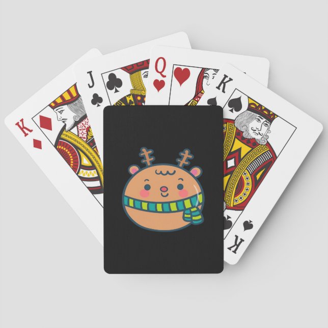 Jeu De Cartes Cute Christmas Deer Festive Classic Design  (dos)