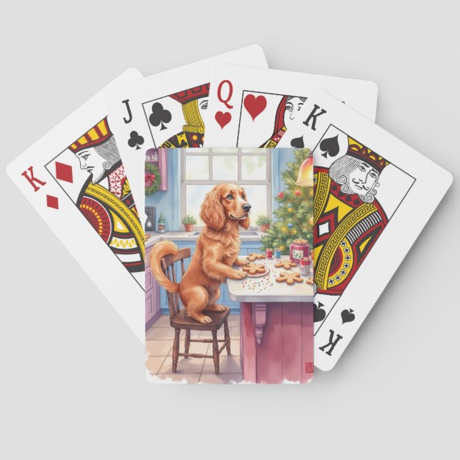 Jeu De Cartes Cute Cocker Spaniel Gingerbread Baking Christmas (dos)