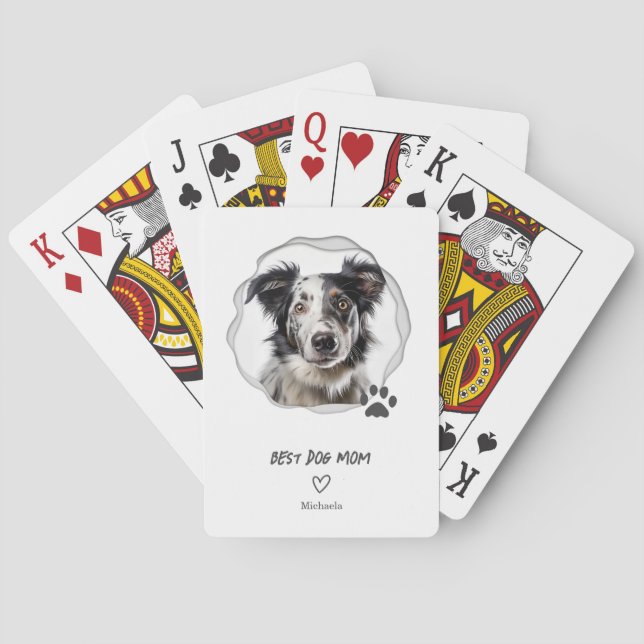 Jeu De Cartes Cute Dog Mom Photo (dos)