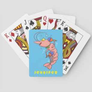 Jeu De Cartes Cute happy shrimp, dessin animé de crevettes