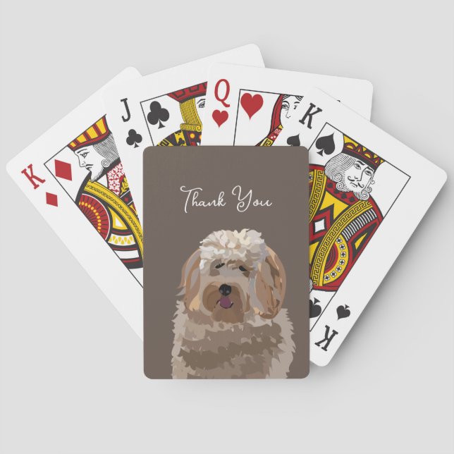 Jeu De Cartes Cute Labradoodle Chien Personnalisé (dos)