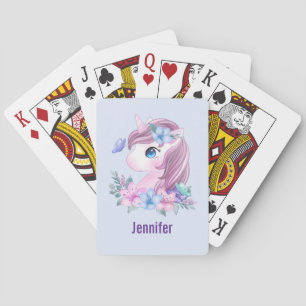 Jeu De Cartes Cute & Magique Baby Unicorne avec gros yeux