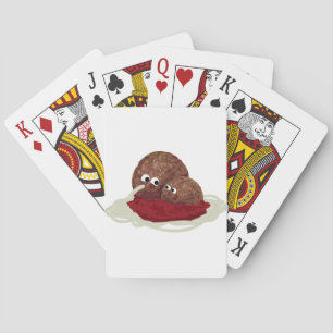 Jeu De Cartes Cute Meatball Manger Spaghetti