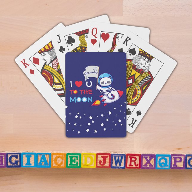 Jeu De Cartes Cute Panda Ours Astronaut Sur Rockship Kids (Créateur téléchargé)