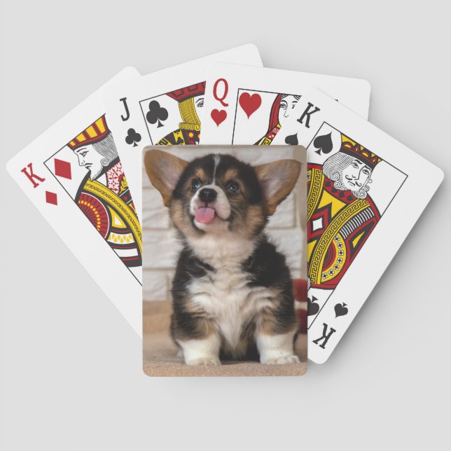 Jeu De Cartes Cute Pembroke Welsh Corgi Chien chiot (dos)