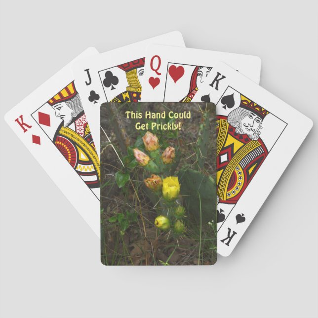 Jeu De Cartes Cute Pun Cactus Nature Amusants Jouer Cartes (dos)
