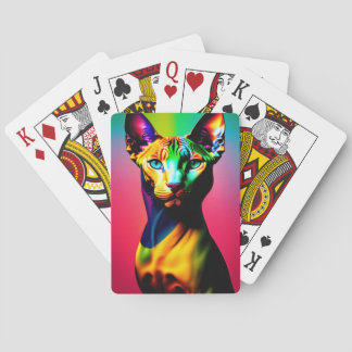 Jeu De Cartes Cute Sphynx Chat Art coloré