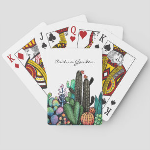 Jeu De Cartes Cute Watercolor Cactus Garden