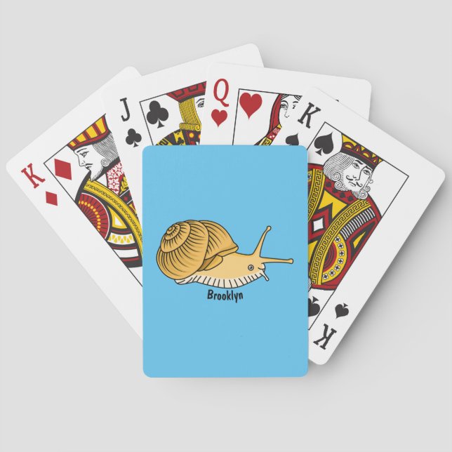 Jeu De Cartes Cute yellow snail cartoon (dos)
