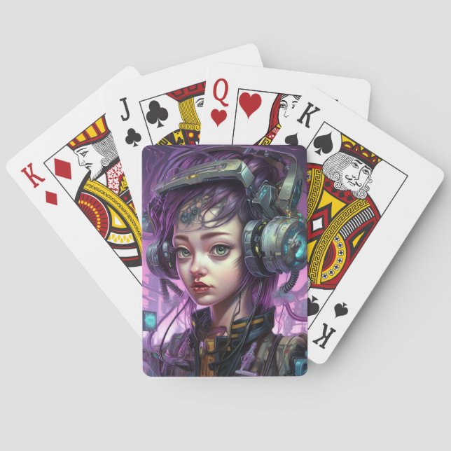 Jeu De Cartes Cyborg Femme Science-Fiction (dos)