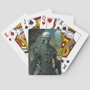 Jeu De Cartes Cyborg Skeleton Futuriste Science-Fiction