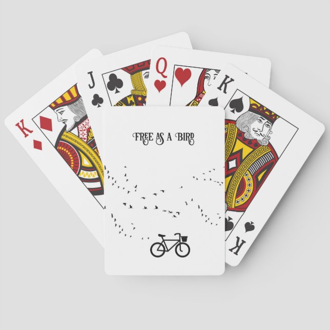 Jeu De Cartes Cycling Life, gratuit comme un oiseau personnalisa (dos)
