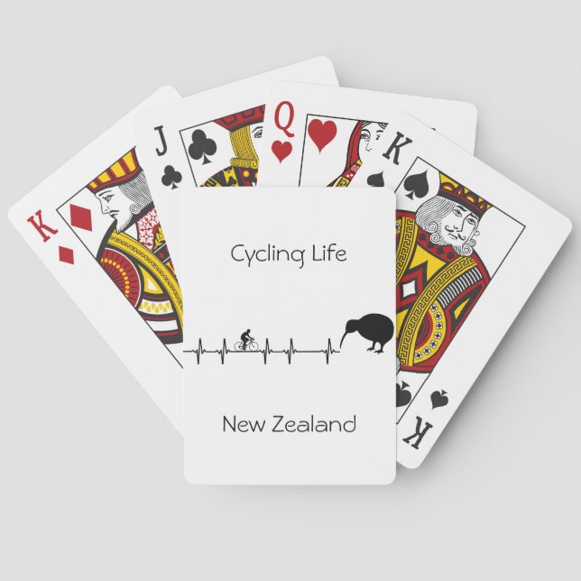 Jeu De Cartes Cycling Life, Nouvelle-Zélande personnalisable (dos)
