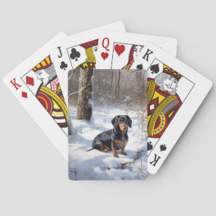 Jeu De Cartes Dachshund Qu'Il Neige Noël