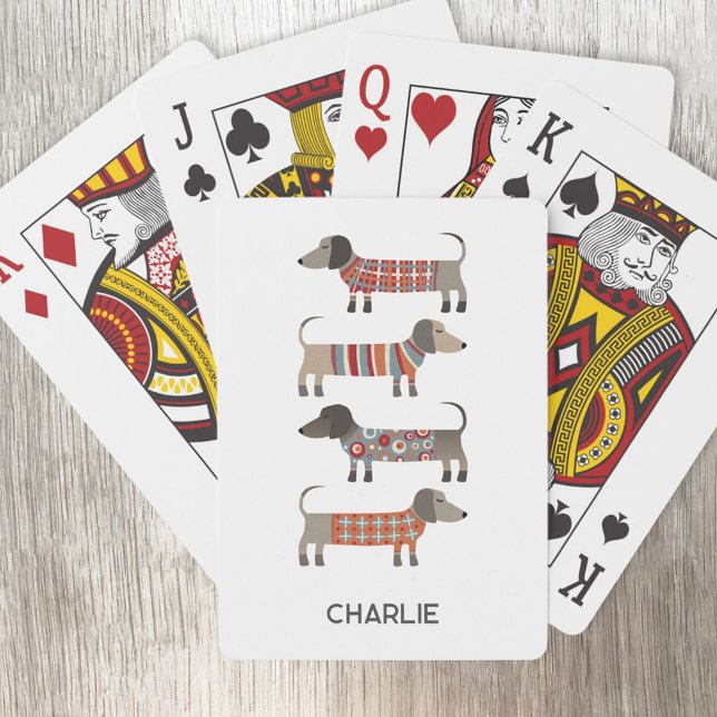 Jeu De Cartes Dachshund Sausage Chien Personnalisé (Créateur téléchargé)