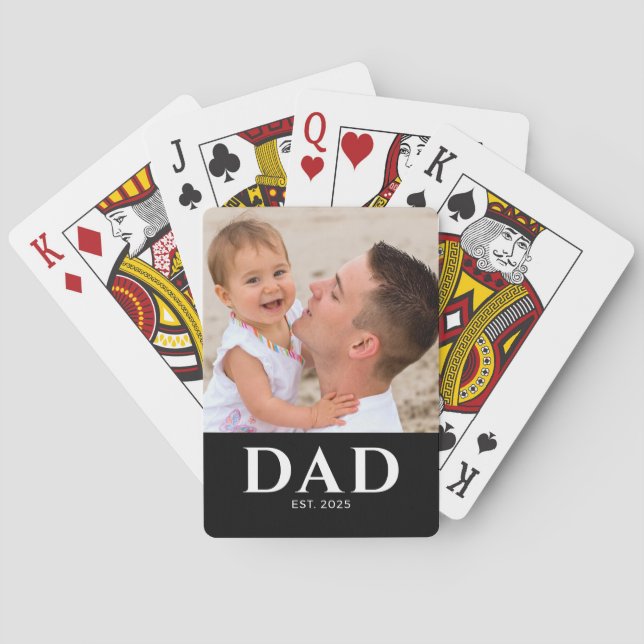 Jeu De Cartes Dad Established Black Modern Photo (dos)