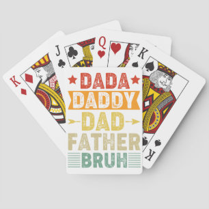 Jeu De Cartes Dada Papa Papa Père Bruh Fête des pères colorée