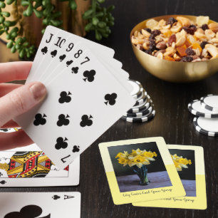 Jeu De Cartes Daffodiles Vibrant Personnalisé Vase Modèle de vie