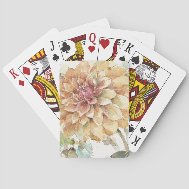 Jeu De Cartes Dahlia orange (dos)