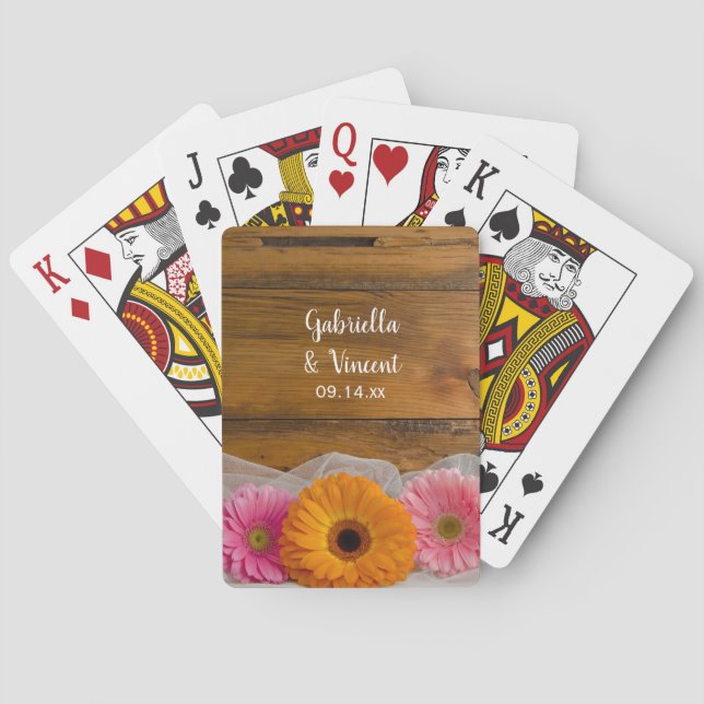 Jeu De Cartes Daisy Trio Country Barn Mariage (dos)