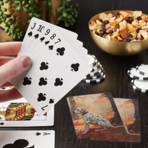 Jeu De Cartes Dalmatien en automne Feuilles automne Inspirer