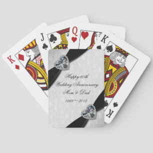 Jeu De Cartes Damask 60e anniversaire de Mariage