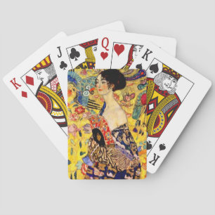 Jeu De Cartes Dame Gustav Klimt avec ventilateur