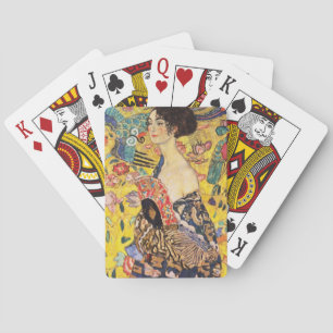 Jeu De Cartes Dame Gustav Klimt Avec Ventilateur