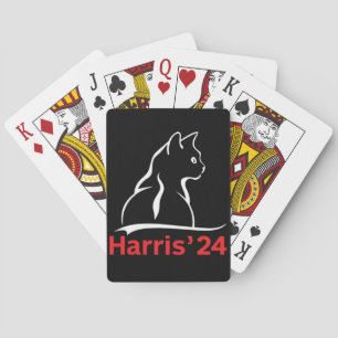 Jeu De Cartes Dames de chat pour Kamala Cat 2024 Président Kamal