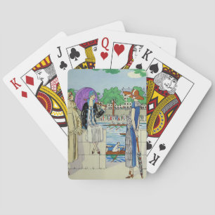Jeu De Cartes Dames des années 1920 au régate de course d'équipa