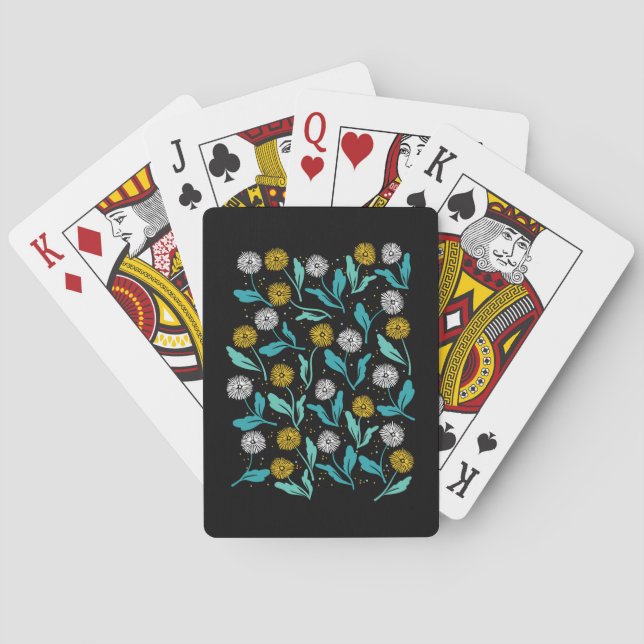 Jeu De Cartes Dandelion de printemps Fleurs et design Feuille (dos)