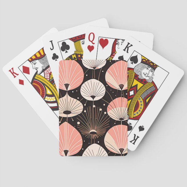 Jeu De Cartes Dandelions -Mi-siècle- Design moderne rétro (dos)