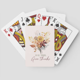 Jeu De Cartes Dans Toutes Les Choses Remercient Automne