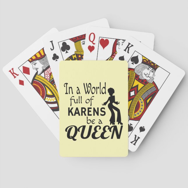 Jeu De Cartes Dans un monde KARENS être une REINE (dos)