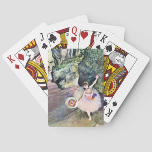 Jeu De Cartes Danseuse au bouquet de fleurs par Edgar Degas