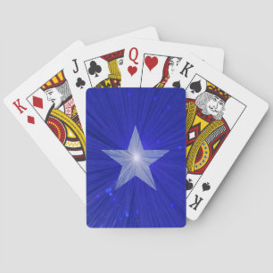 Jeu De Cartes Dark Blue Star jouant aux cartes