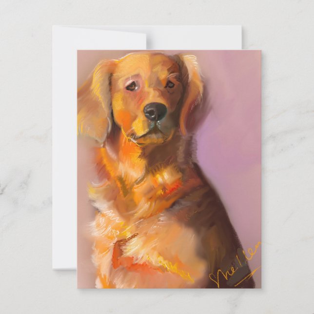 Jeu de cartes d'Art numérique Golden Retriever Fin (Devant)