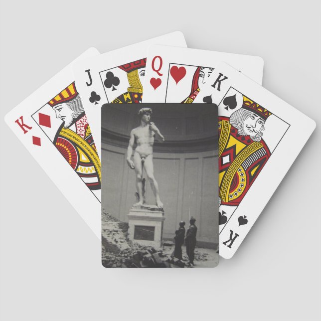 Jeu De Cartes David joue aux cartes de Monuments Men (dos)