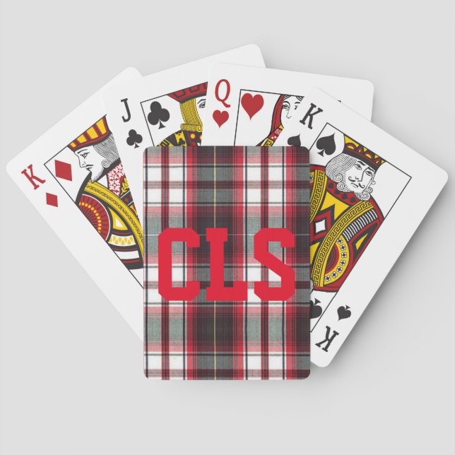 Jeu De Cartes De CLS cartes de jeu standard de plaid franchement (dos)
