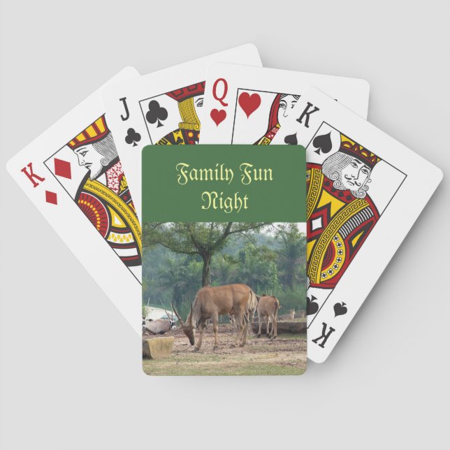 Jeu de cartes de jeu en famille, gazelle (dos)