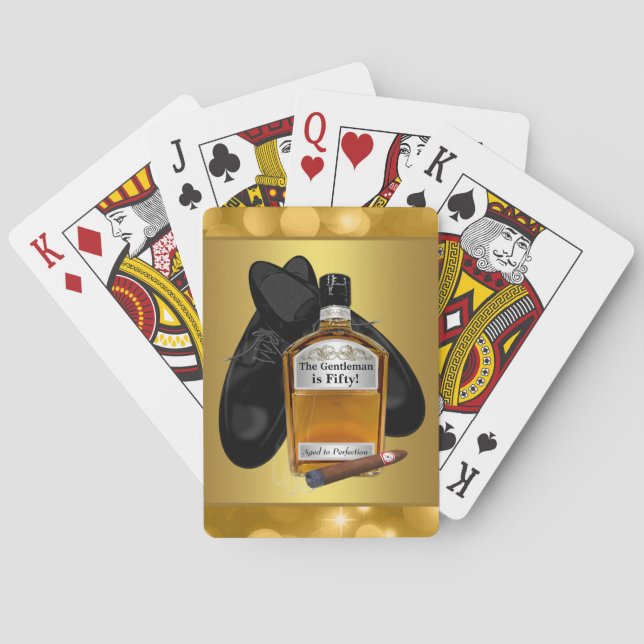 Jeu de cartes de jeu Whiskey et Cigar Poker (dos)