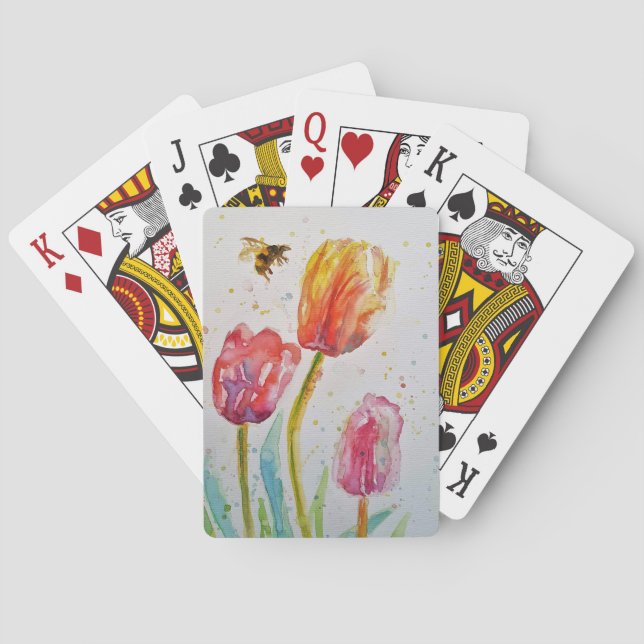 Jeu de cartes de lecture de l'aquarelle de la tuli (dos)