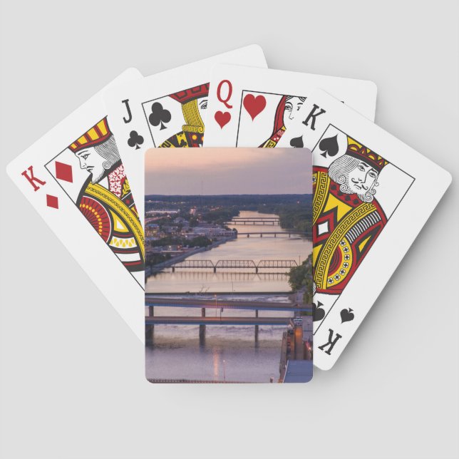 Jeu De Cartes De nombreux ponts enjambent la Grand River, vue su (dos)