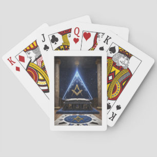 Jeu de cartes de poker de style maçonnique