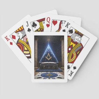 Jeu de cartes de poker de style maçonnique