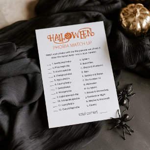 Jeu de cartes de quiz de trivia Halloween Phobie